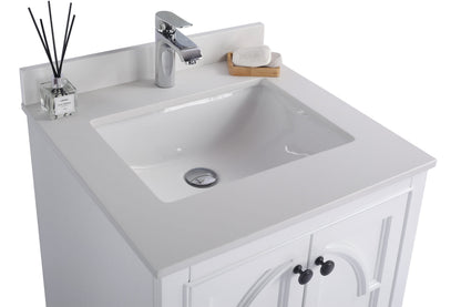 Odyssey 24" White Bathroom Vanity with Countertop