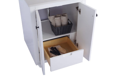 Odyssey 24" White Bathroom Vanity with Countertop