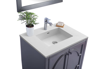 Odyssey 30" Maple Grey Bathroom Vanity with Countertop