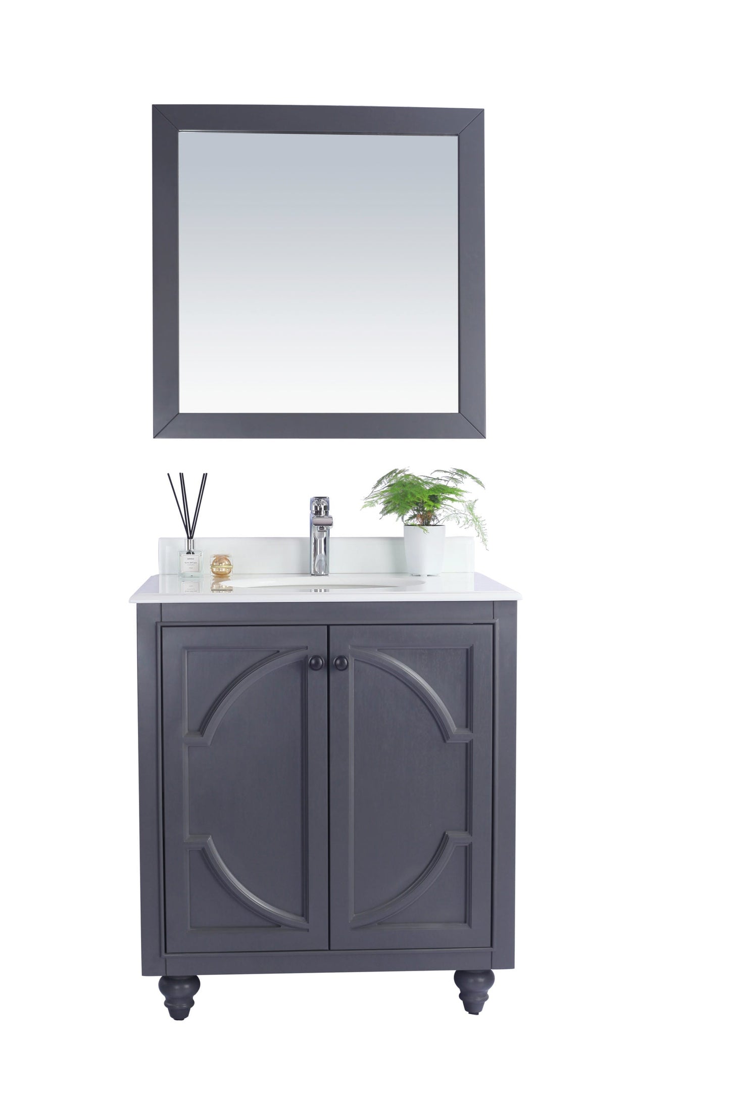 Odyssey 30" Maple Grey Bathroom Vanity with Countertop