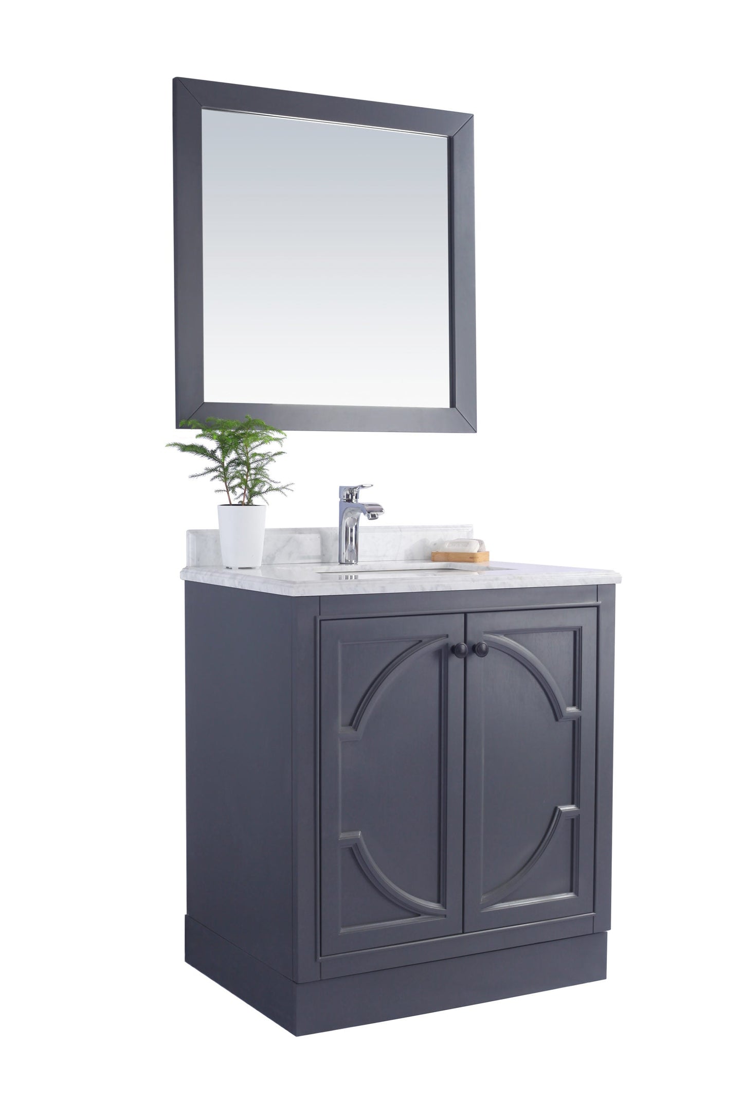 Odyssey 30" Maple Grey Bathroom Vanity with Countertop