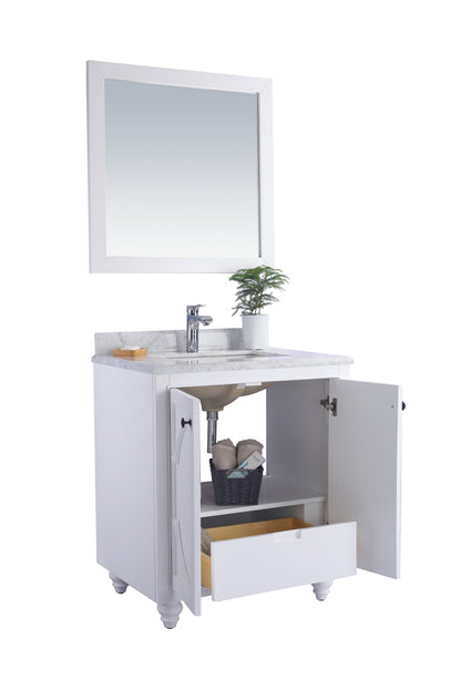 Odyssey 30" White Bathroom Vanity with Countertop