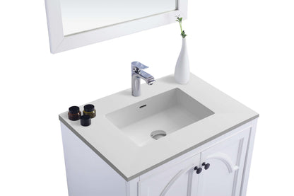 Odyssey 30" White Bathroom Vanity with Countertop