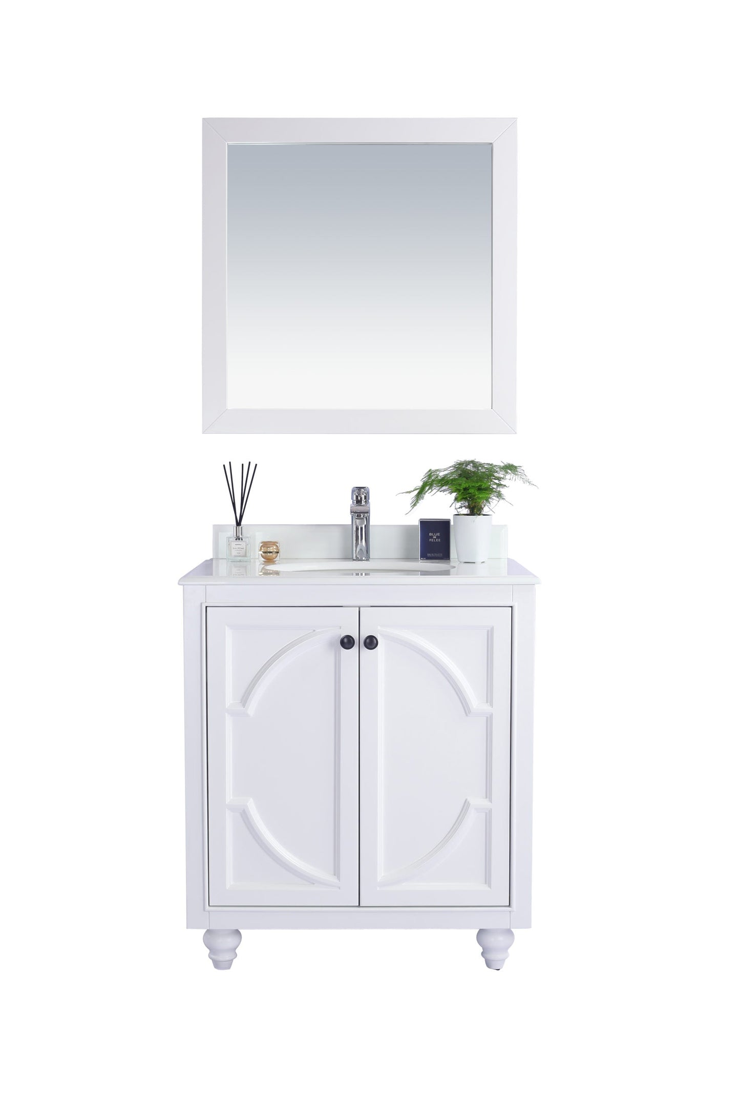 Odyssey 30" White Bathroom Vanity with Countertop