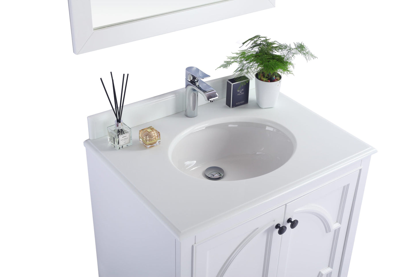 Odyssey 30" White Bathroom Vanity with Countertop