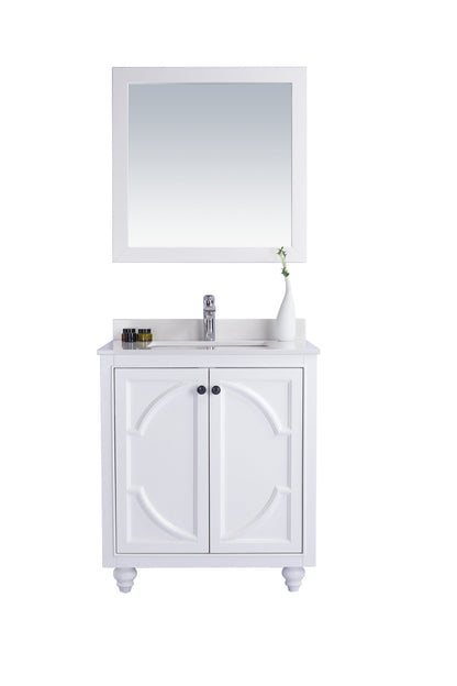 Odyssey 30" White Bathroom Vanity with Countertop
