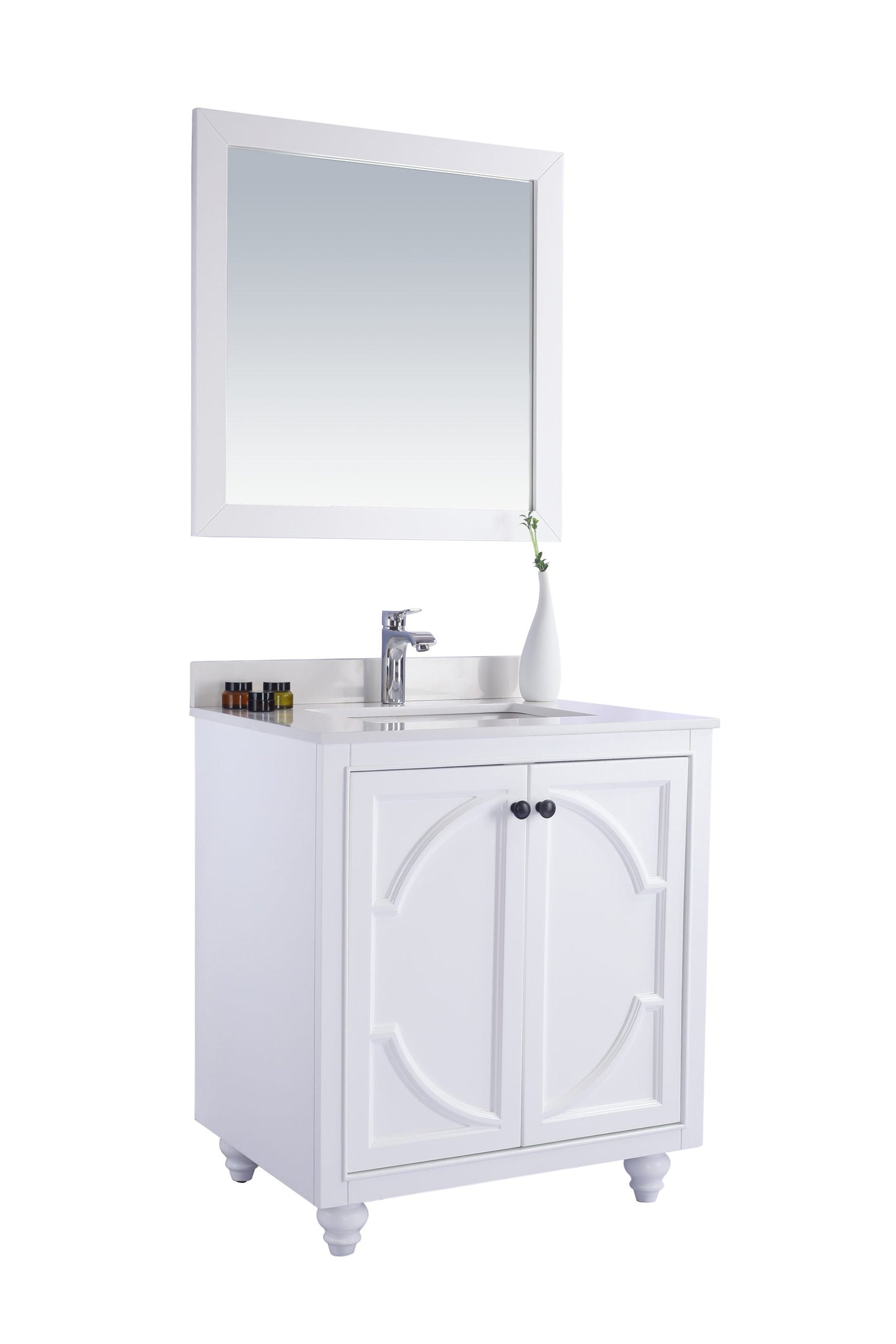 Odyssey 30" White Bathroom Vanity with Countertop