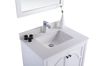 Odyssey 30" White Bathroom Vanity with Countertop