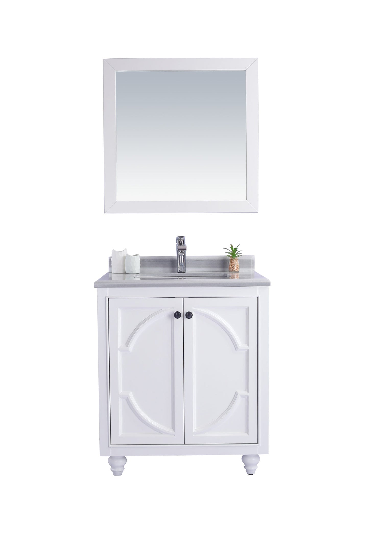 Odyssey 30" White Bathroom Vanity with Countertop