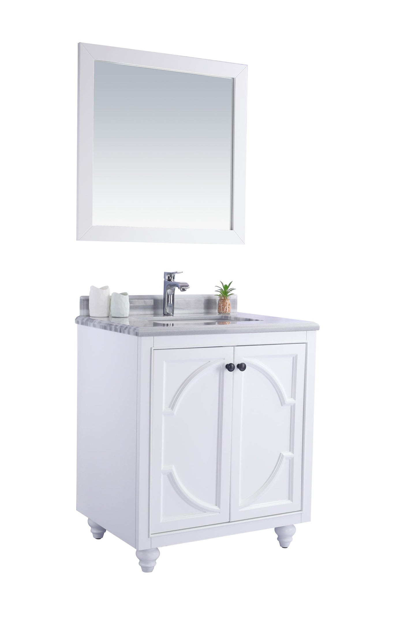 Odyssey 30" White Bathroom Vanity with Countertop