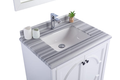 Odyssey 30" White Bathroom Vanity with Countertop