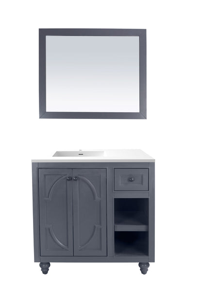 Odyssey 36" Maple Grey Bathroom Vanity with Countertop