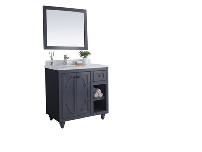 Odyssey 36" Maple Grey Bathroom Vanity with Countertop