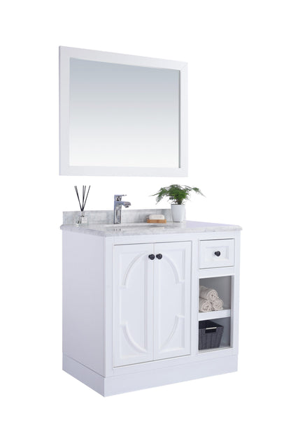 Odyssey 36" White Bathroom Vanity with Countertop