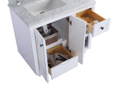 Odyssey 36" White Bathroom Vanity with Countertop