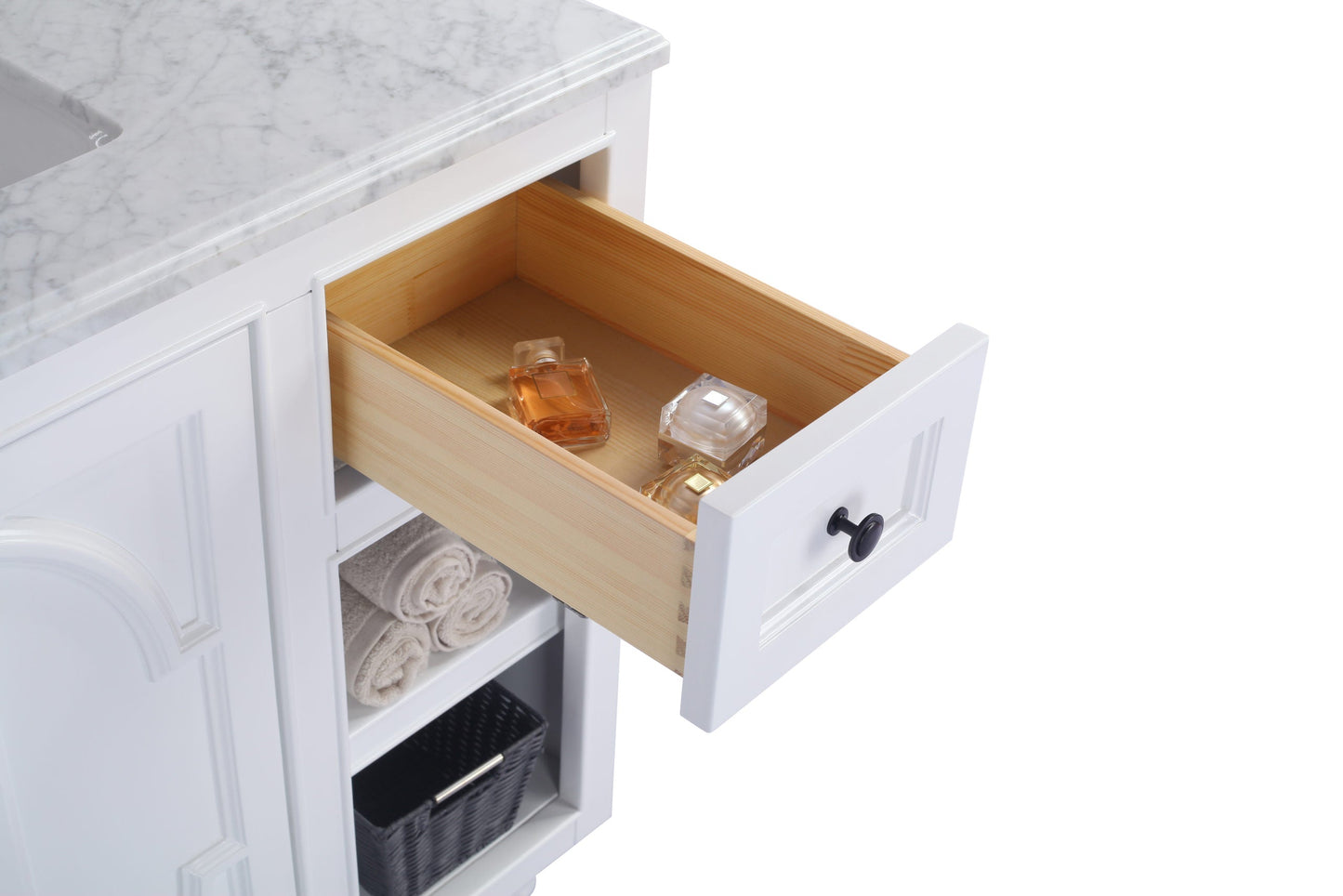 Odyssey 36" White Bathroom Vanity with Countertop