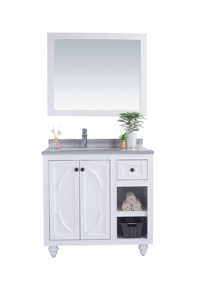 Odyssey 36" White Bathroom Vanity with Countertop