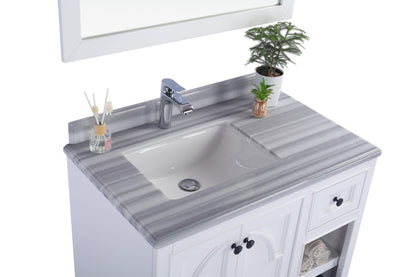Odyssey 36" White Bathroom Vanity with Countertop