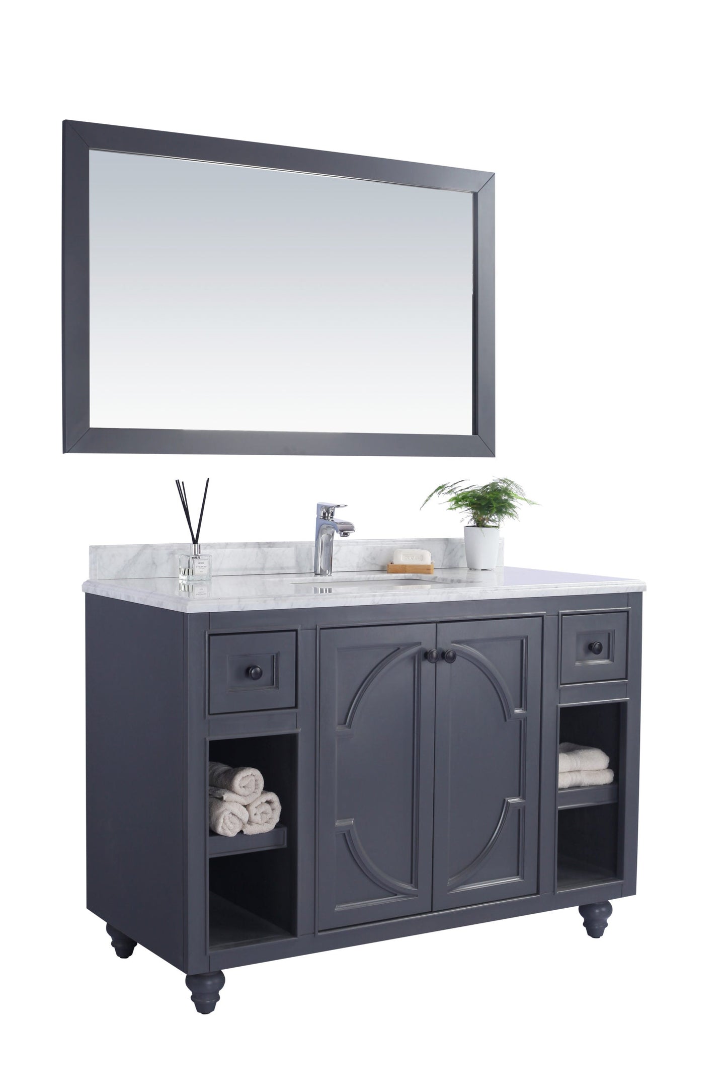 Odyssey 48" Maple Grey Bathroom Vanity with Countertop