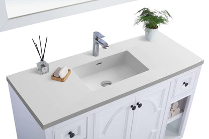 Odyssey 48" White Bathroom Vanity with Countertop