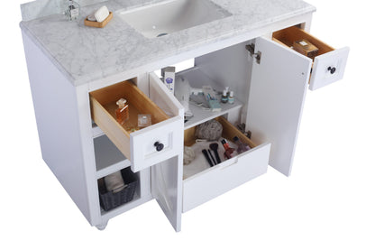 Odyssey 48" White Bathroom Vanity with Countertop
