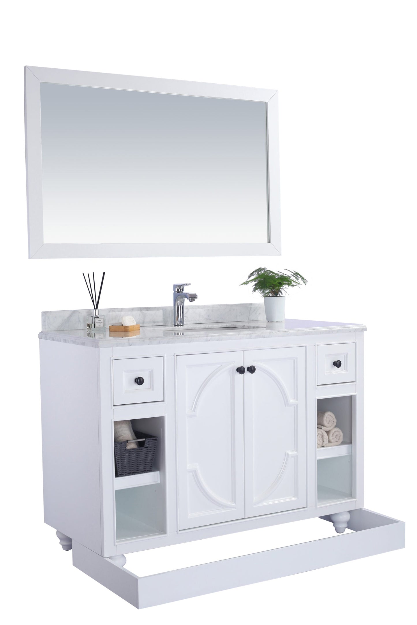 Odyssey 48" White Bathroom Vanity with Countertop