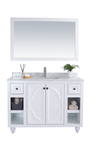 Odyssey 48" White Bathroom Vanity with Countertop