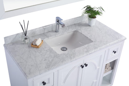 Odyssey 48" White Bathroom Vanity with Countertop