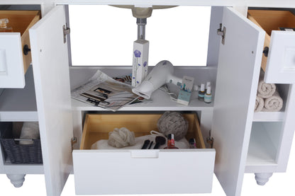 Odyssey 48" White Bathroom Vanity with Countertop