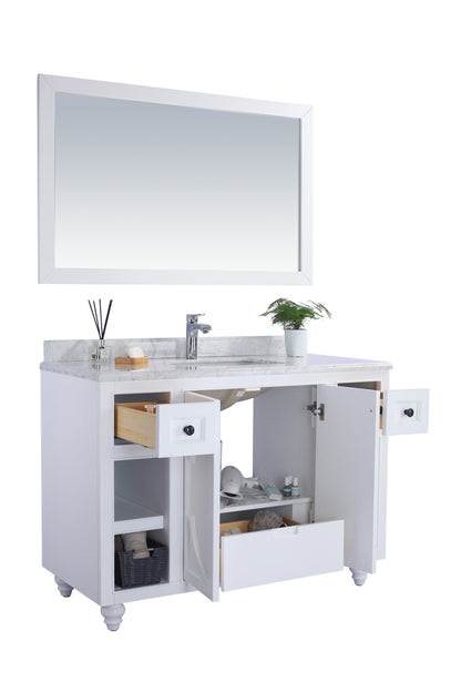 Odyssey 48" White Bathroom Vanity with Countertop