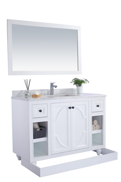 Odyssey 48" White Bathroom Vanity with Countertop