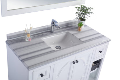 Odyssey 48" White Bathroom Vanity with Countertop