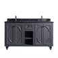 Odyssey 60" Maple Grey Double Sink Bathroom Vanity with Countertop