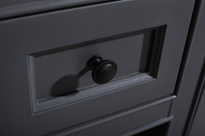 Odyssey 60" Maple Grey Double Sink Bathroom Vanity with Countertop