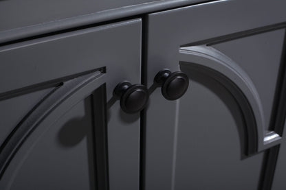 Odyssey 60" Maple Grey Double Sink Bathroom Vanity with Countertop