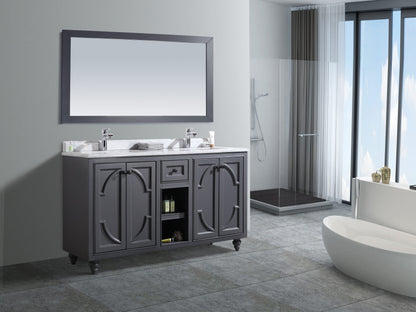 Odyssey 60" Double Sink Bathroom Vanity Cabinet