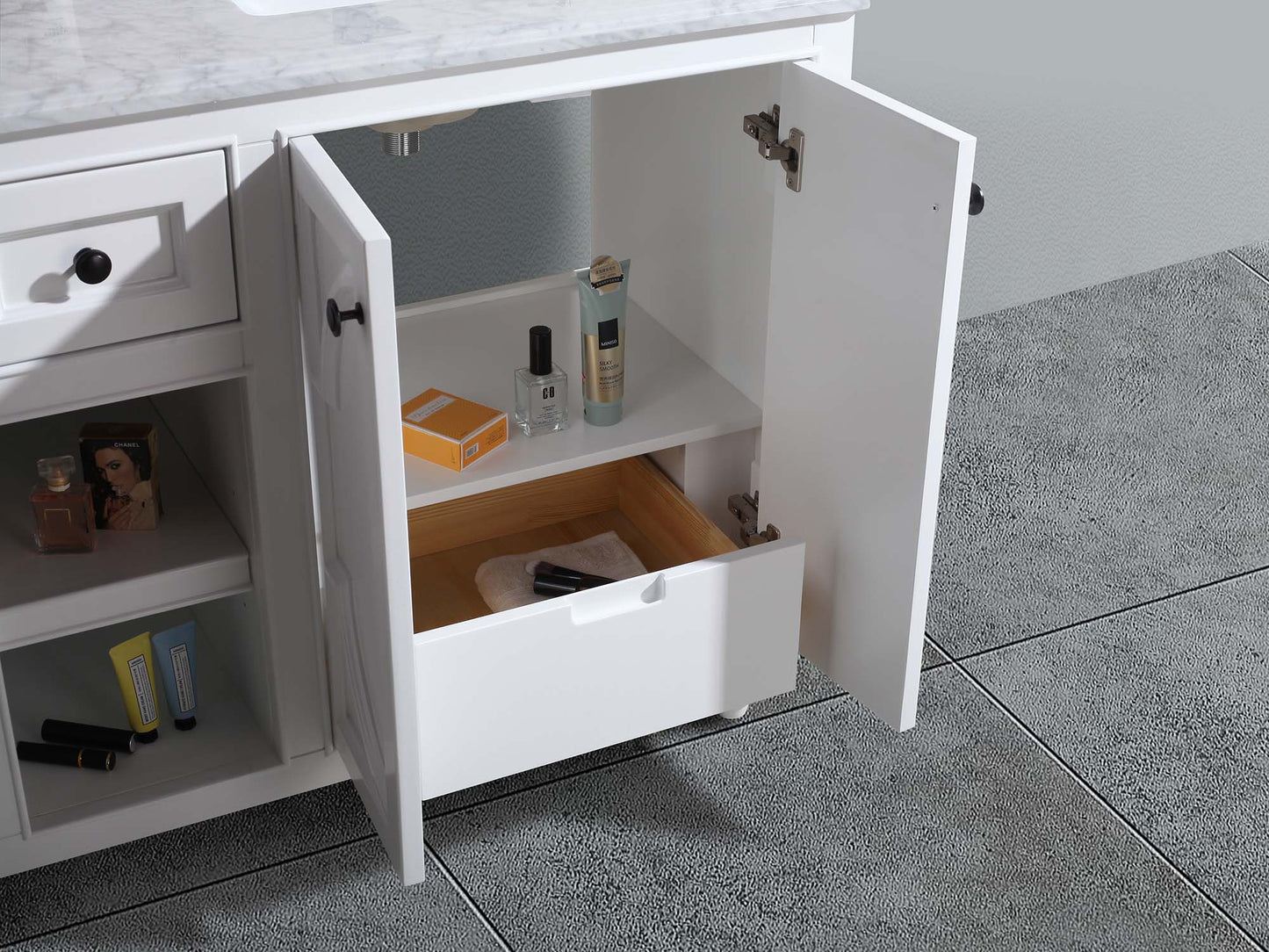 Odyssey 60" Double Sink Bathroom Vanity Cabinet