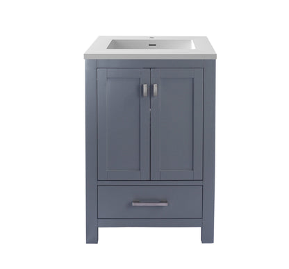 Wilson 24" Grey Bathroom Vanity with Countertop
