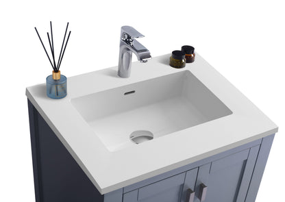 Wilson 24" Grey Bathroom Vanity with Countertop