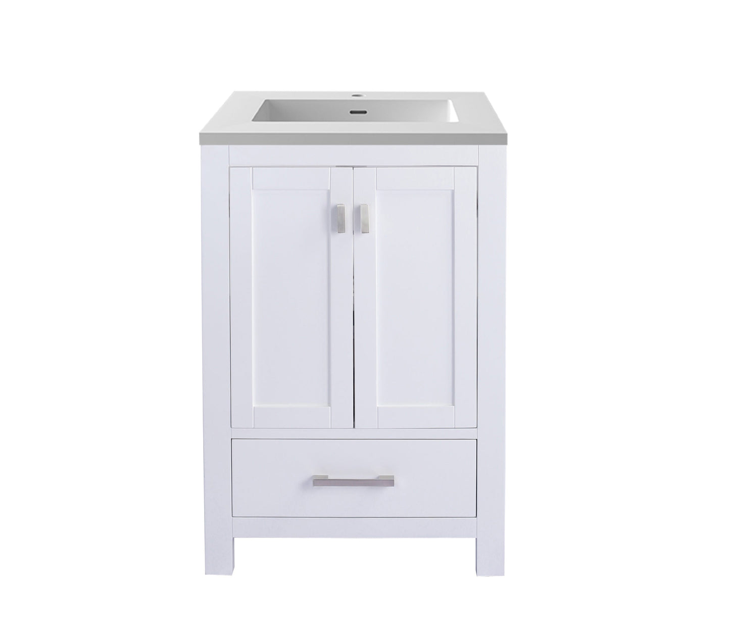 Wilson 24" White Bathroom Vanity with Countertop