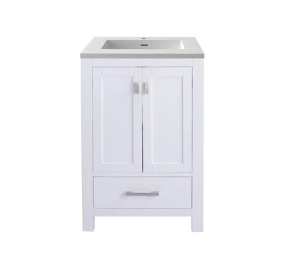 Wilson 24" White Bathroom Vanity with Countertop