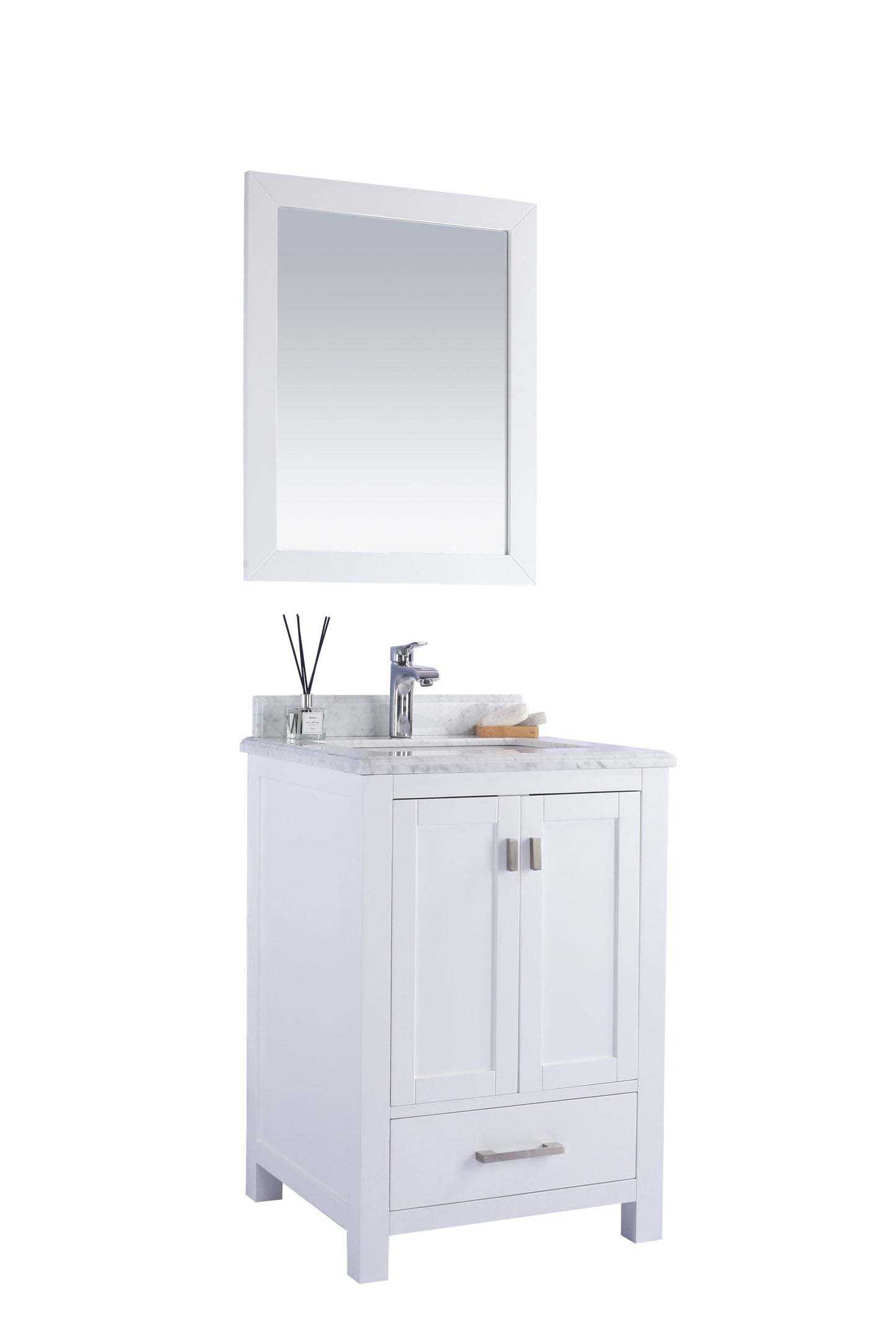 Wilson 24" White Bathroom Vanity with Countertop