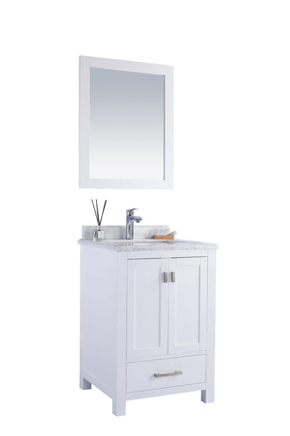 Wilson 24" White Bathroom Vanity with Countertop