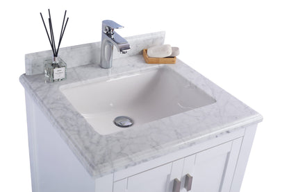 Wilson 24" White Bathroom Vanity with Countertop