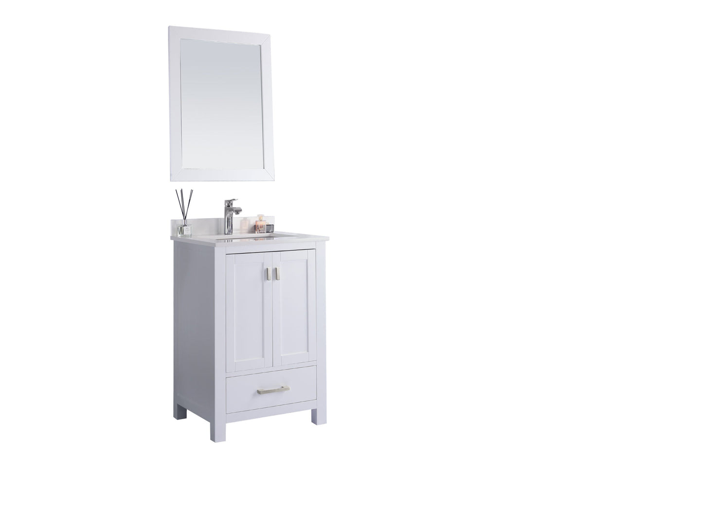 Wilson 24" White Bathroom Vanity with Countertop