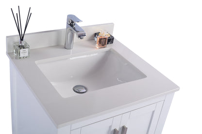 Wilson 24" White Bathroom Vanity with Countertop