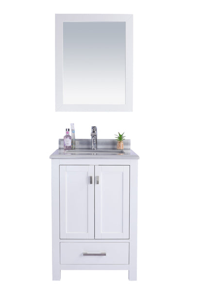 Wilson 24" White Bathroom Vanity with Countertop
