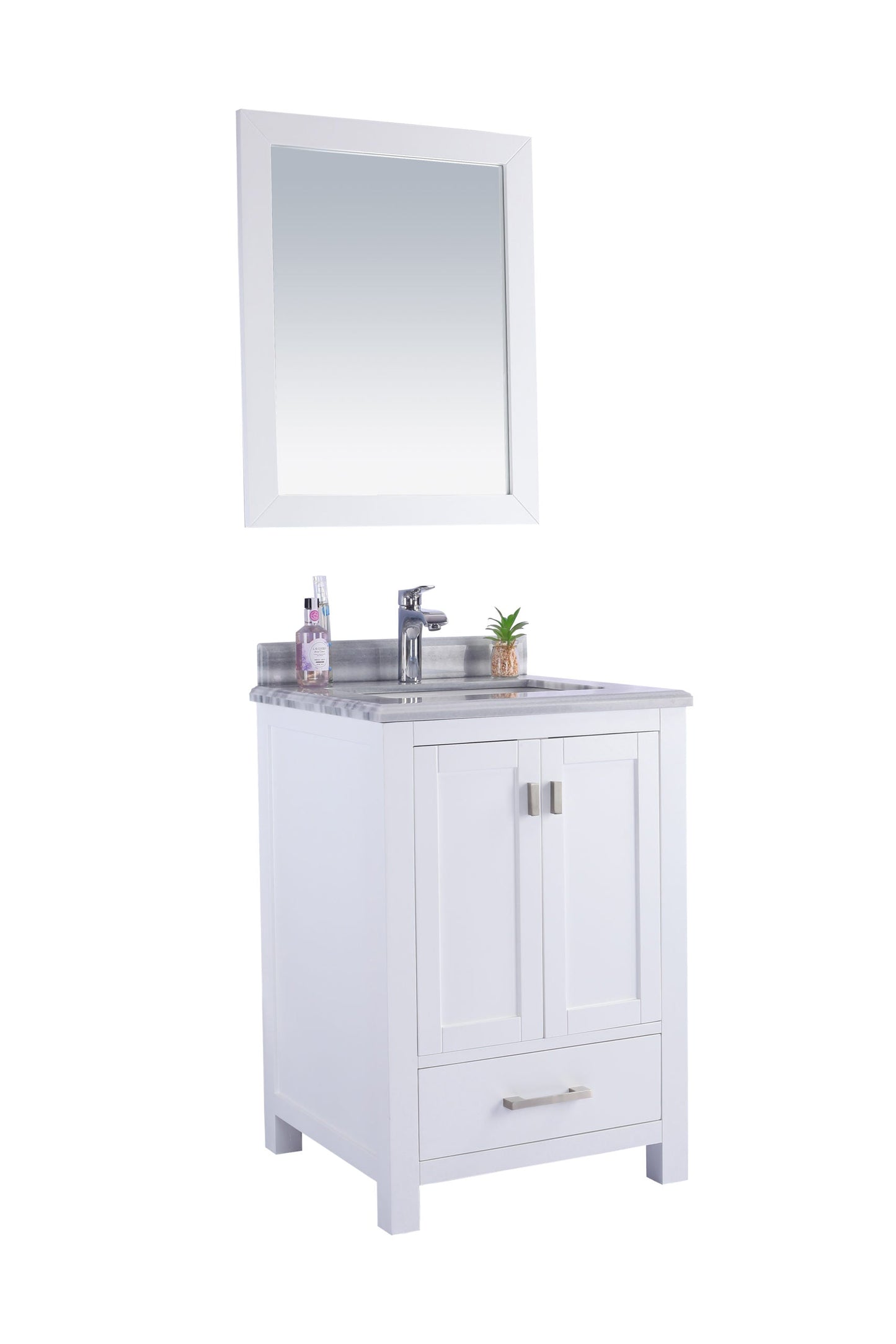 Wilson 24" White Bathroom Vanity with Countertop