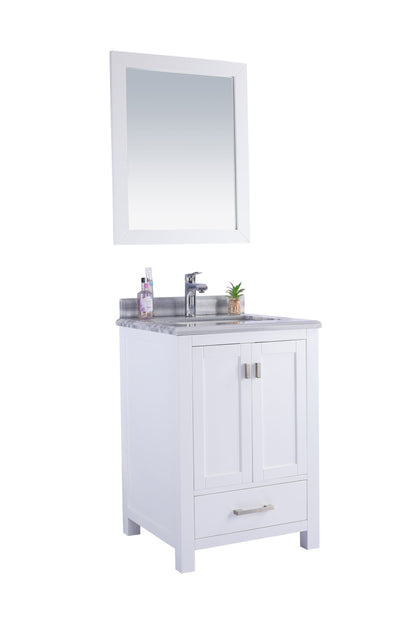 Wilson 24" White Bathroom Vanity with Countertop