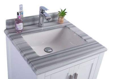 Wilson 24" White Bathroom Vanity with Countertop